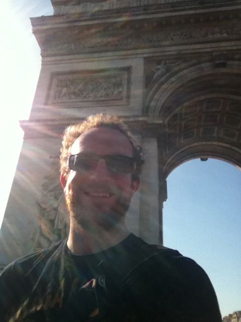 In front of the Arc De Triomphe