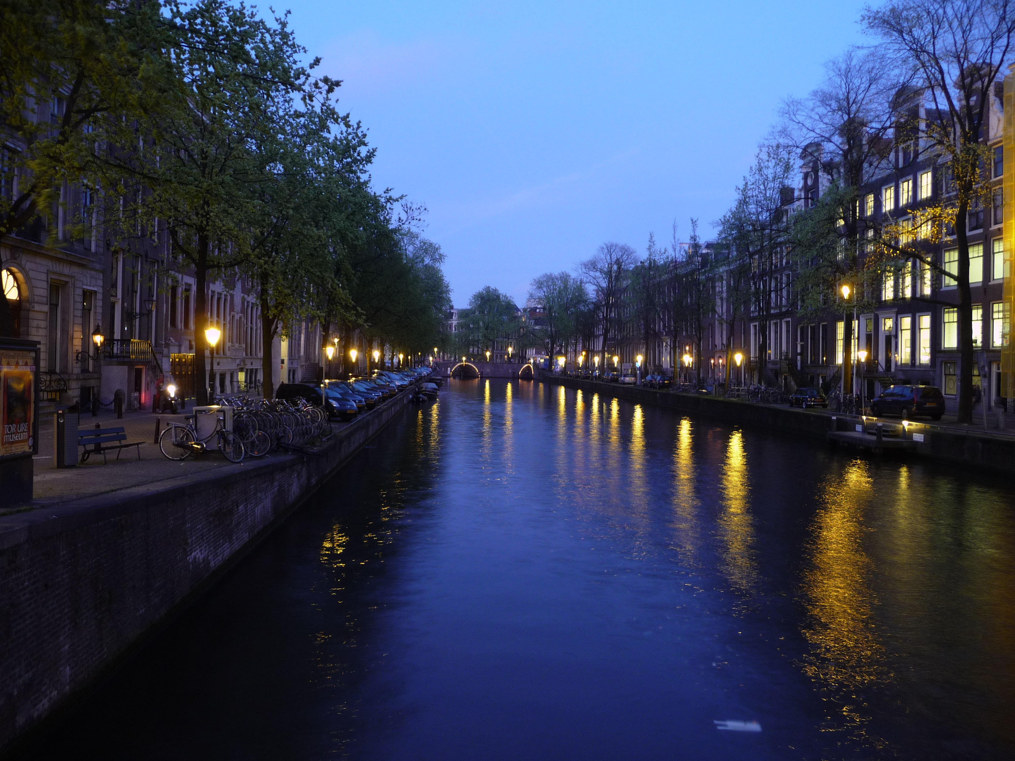 Amsterdam Canal at Night