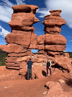 Someone took a picture of the 4 of us by a rock formation called the Siamese Twins. We figured our Tiwn's hats were apropos.