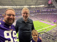 Jachin, Brian, and Brennan at the Vikings vs Colts game.