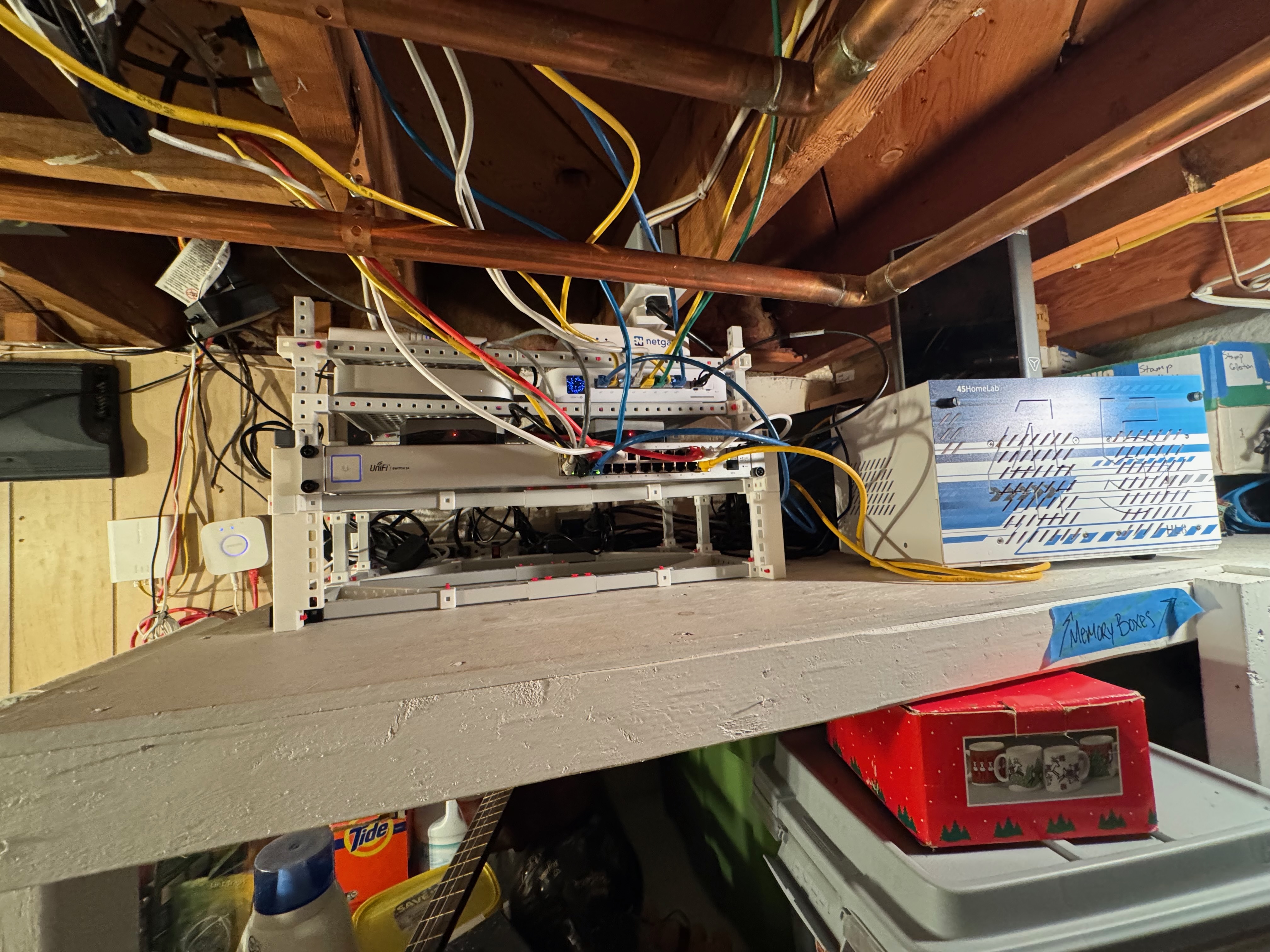 Laundry room data center with new rack