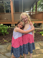 Imogene and Marian in matching dresses