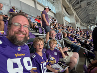 We got to go to a couple of Vikings game this year.