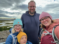 Overlooking the valley at Thingvellier National Park.