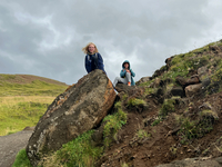 The hike to and from the hot river was beautiful and kind of a stretch for the kids. But once they decided to run more around and do more climbing, they complained a lot less.
