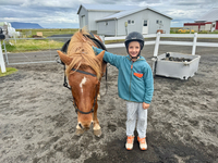 Brennan with the horse he got to ride