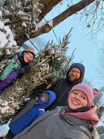 Lots of snow this year when we bought the Christmas tree.